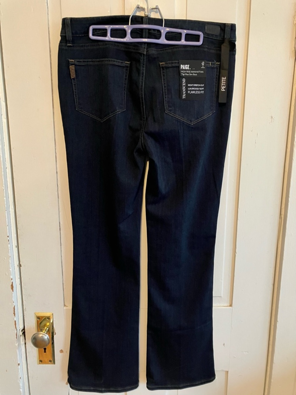 NWT PAIGE High Rise Manhattan Slim Boot Jeans 32 Petite - Picture 2 of 9